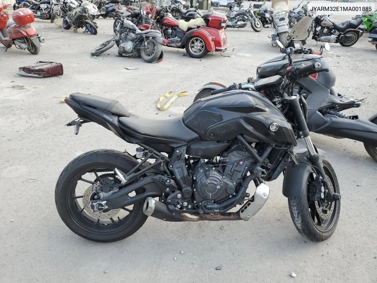 2021 Yamaha Mt07 VIN: JYARM32E1MA001885 Lot: 77646374