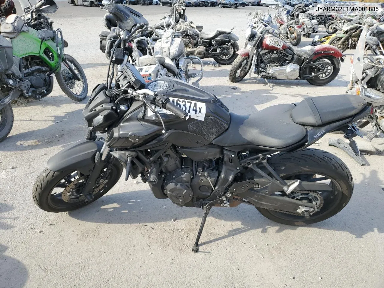 2021 Yamaha Mt07 VIN: JYARM32E1MA001885 Lot: 77646374