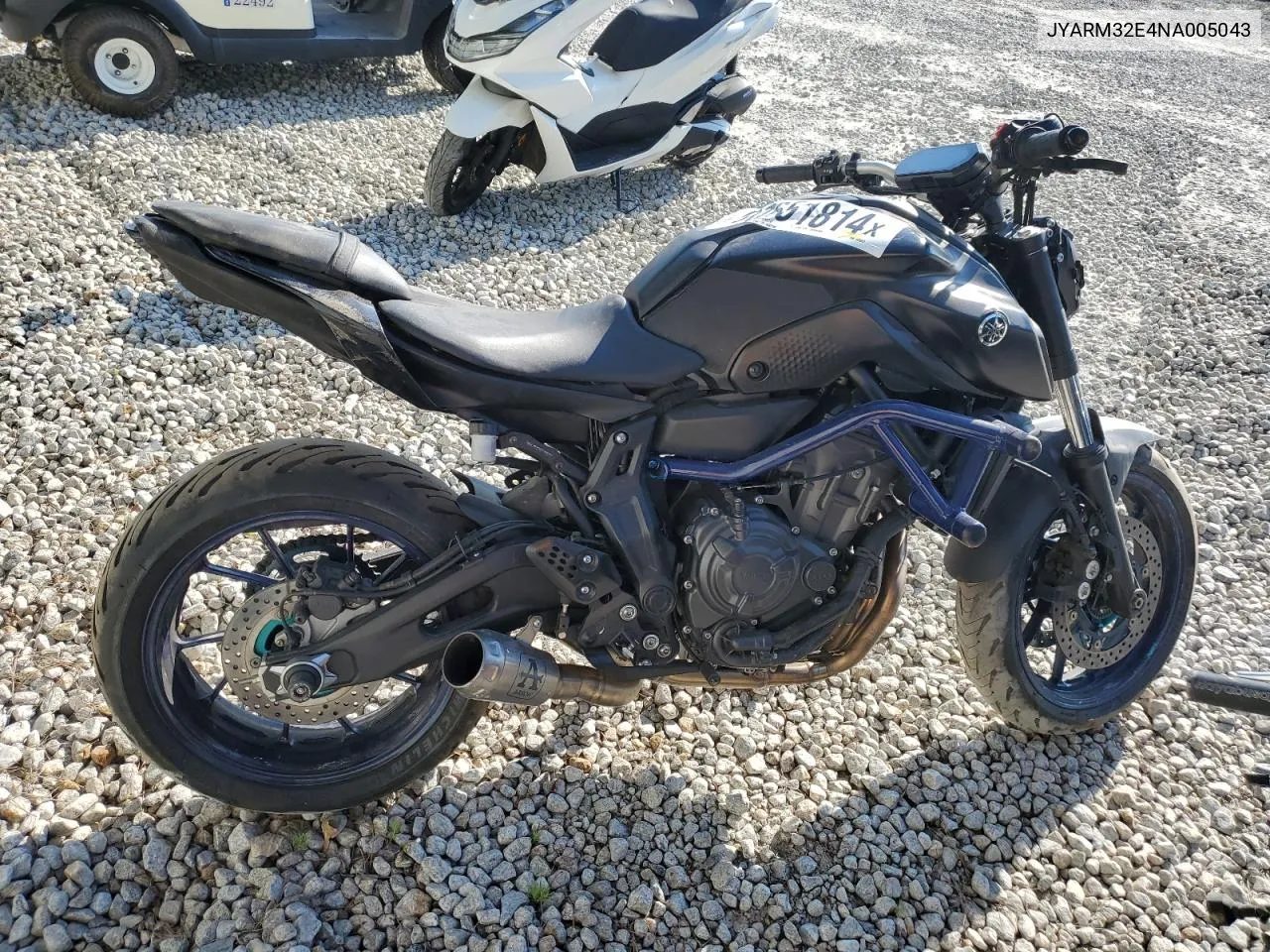 2022 Yamaha Mt07 VIN: JYARM32E4NA005043 Lot: 60651814