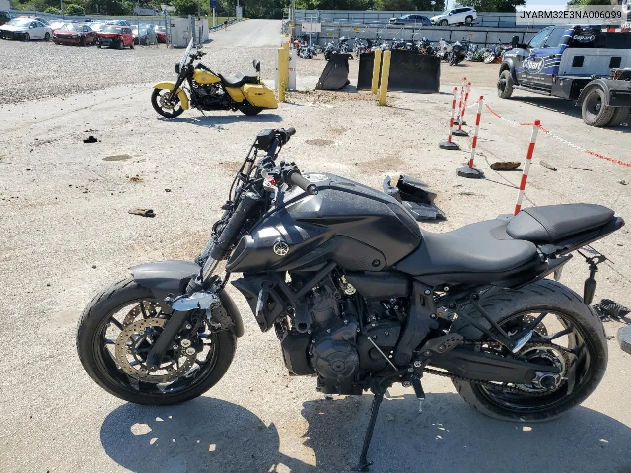 2022 Yamaha Mt07 VIN: JYARM32E3NA006099 Lot: 61262624