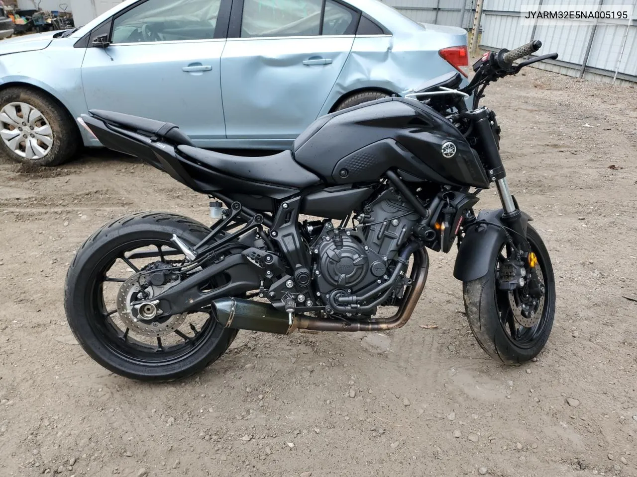 2022 Yamaha Mt07 VIN: JYARM32E5NA005195 Lot: 73244624