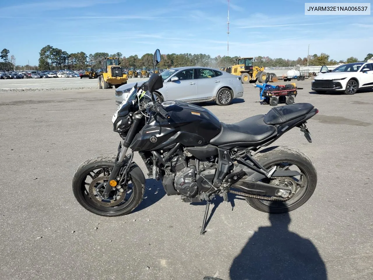 2022 Yamaha Mt07 VIN: JYARM32E1NA006537 Lot: 78074794