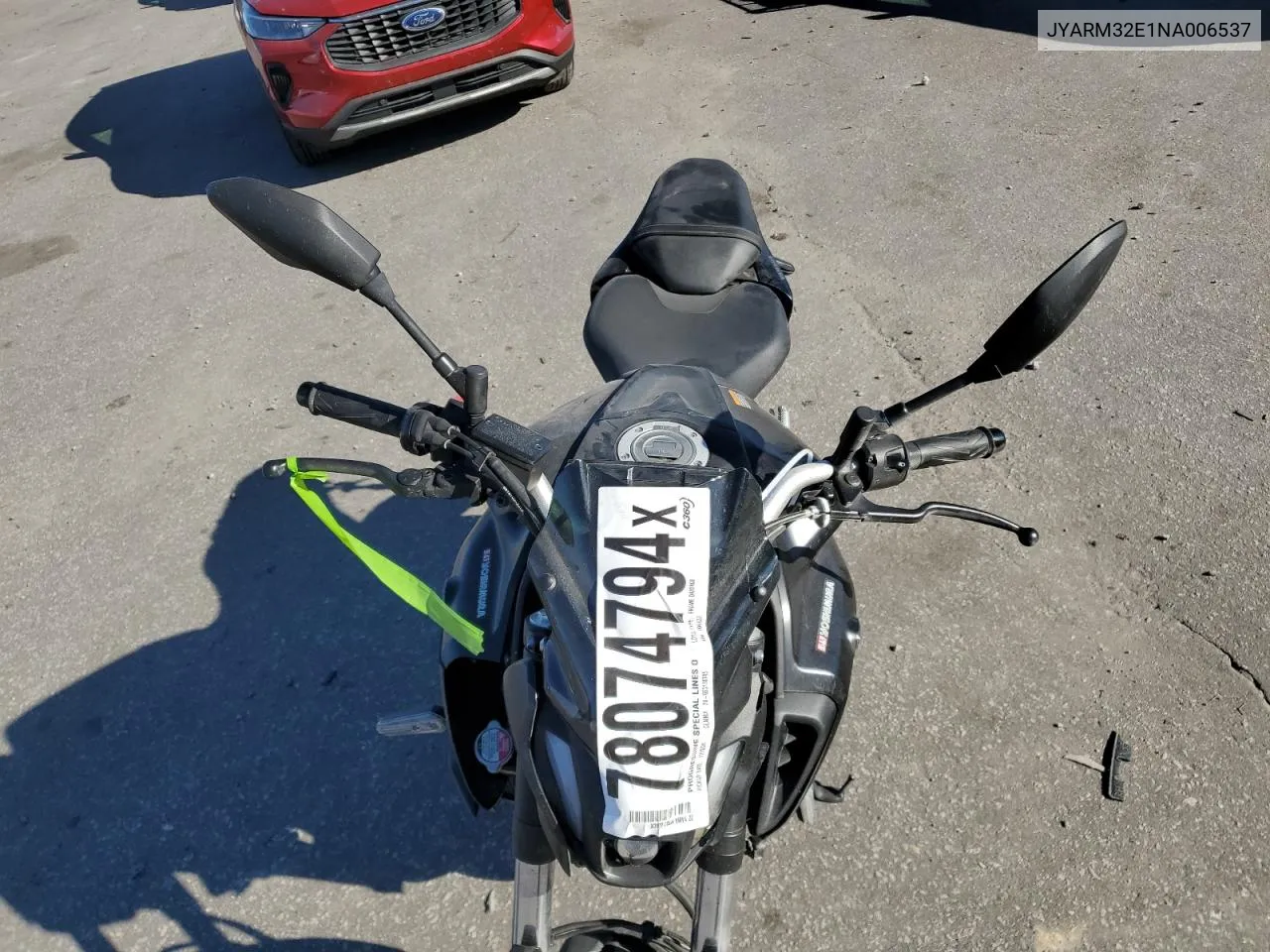 2022 Yamaha Mt07 VIN: JYARM32E1NA006537 Lot: 78074794