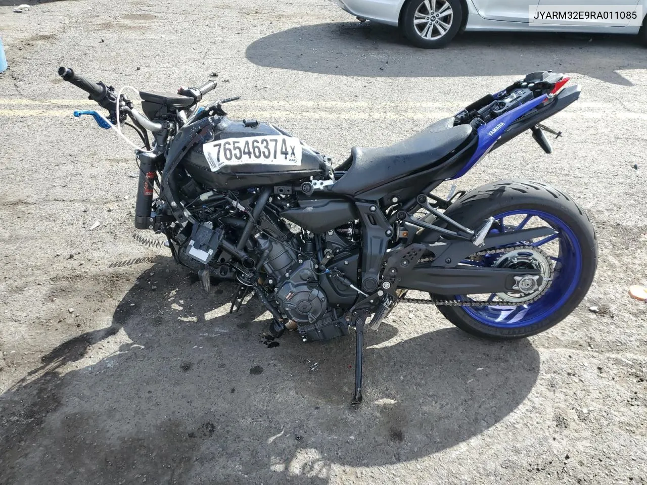 2024 Yamaha Mt07 VIN: JYARM32E9RA011085 Lot: 76546374