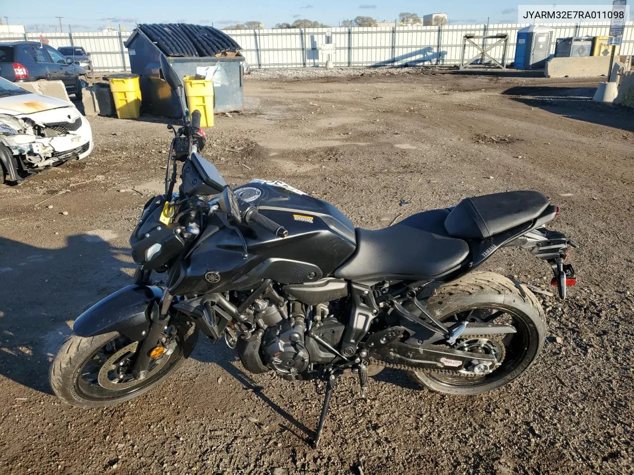 2024 Yamaha Mt07 VIN: JYARM32E7RA011098 Lot: 80222594