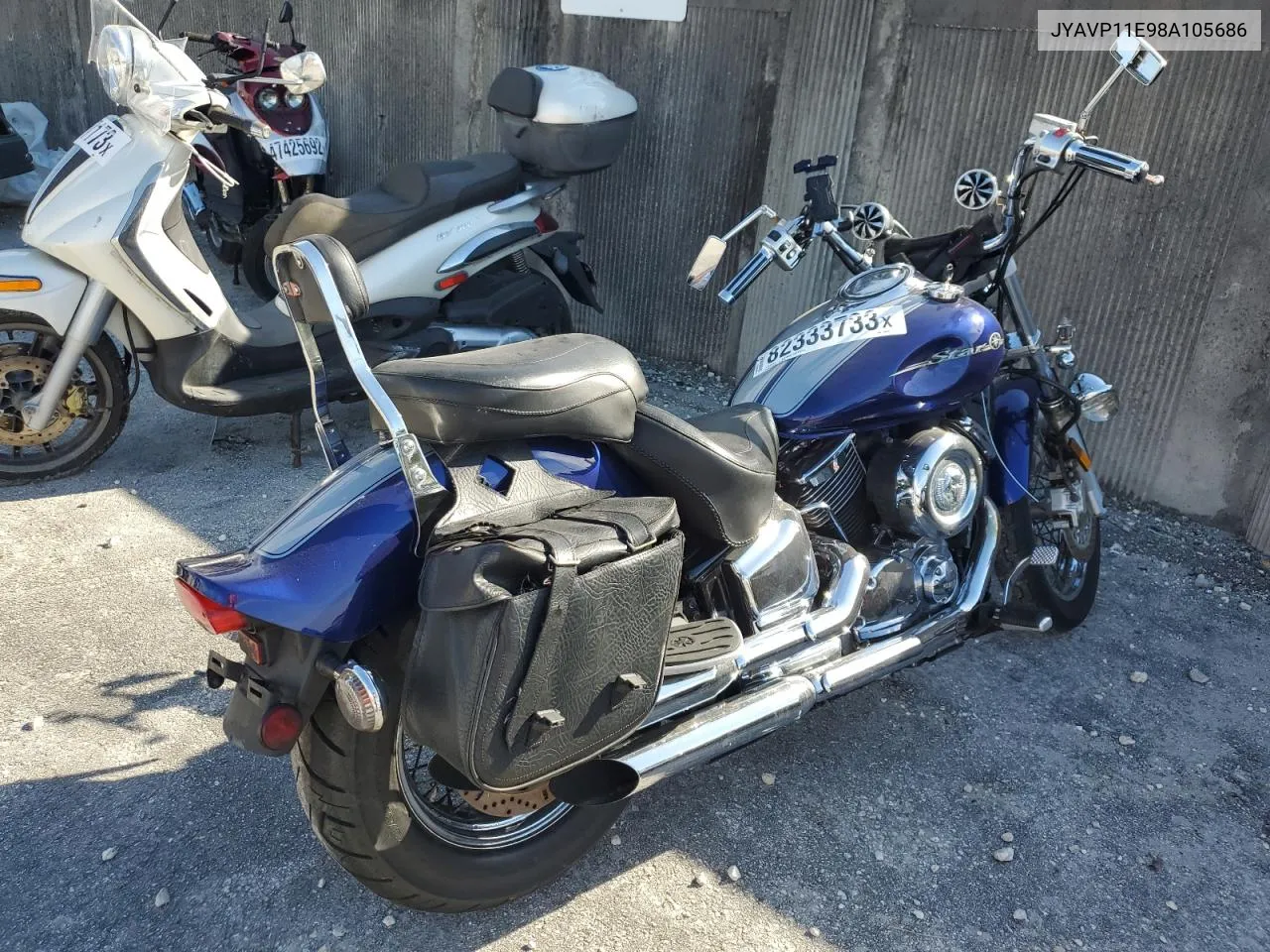 2008 Yamaha Xvs1100 A VIN: JYAVP11E98A105686 Lot: 82333733