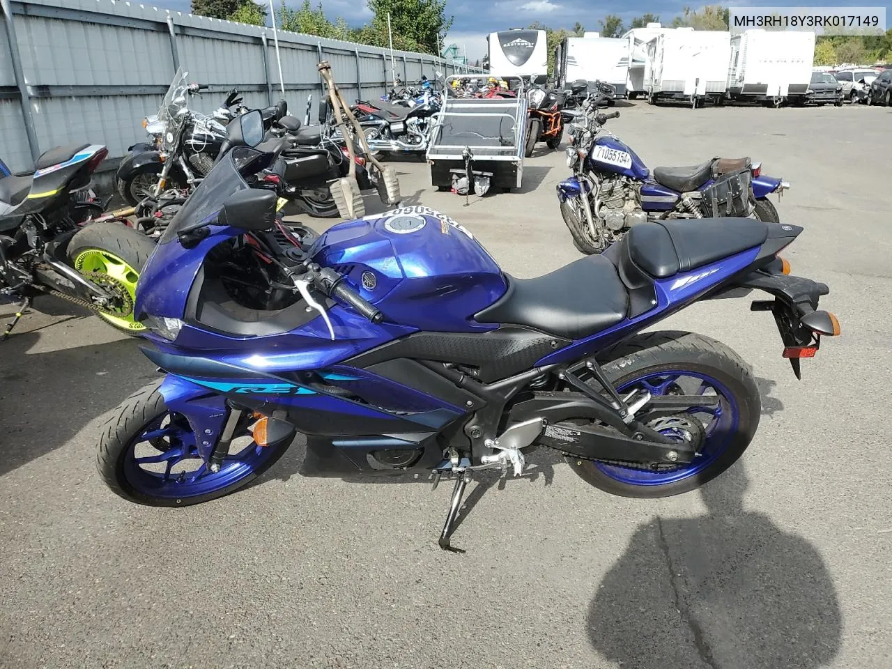 2024 Yamaha Yzfr3 A VIN: MH3RH18Y3RK017149 Lot: 73250604