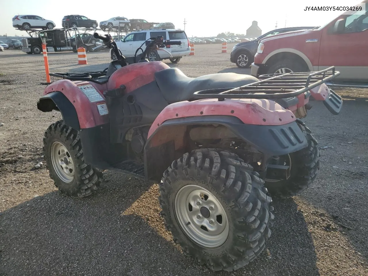 2004 Yamaha Yfm660 Fwa VIN: JY4AM03Y54C034269 Lot: 61962384