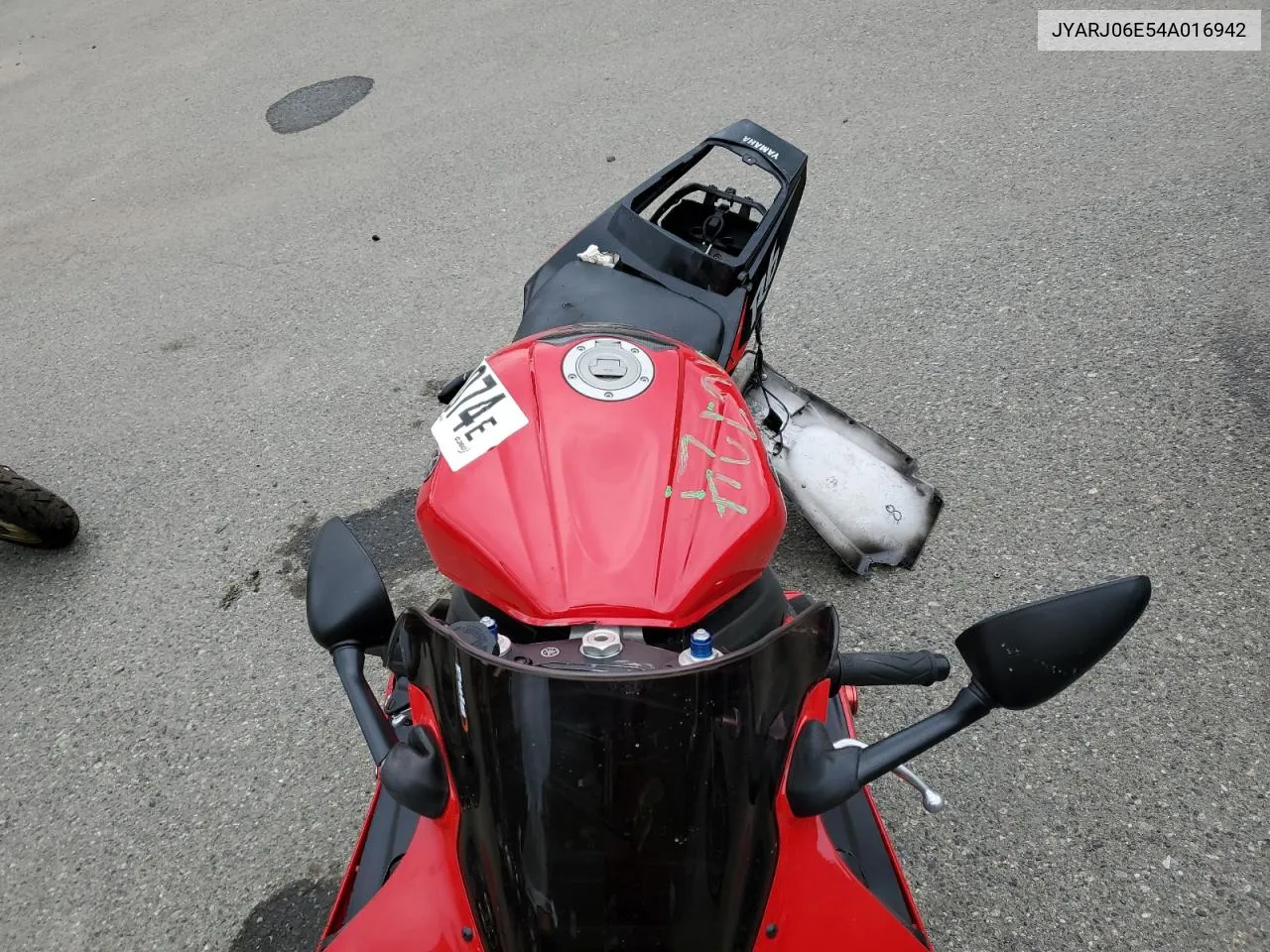 2004 Yamaha Yzfr6 L VIN: JYARJ06E54A016942 Lot: 75560074