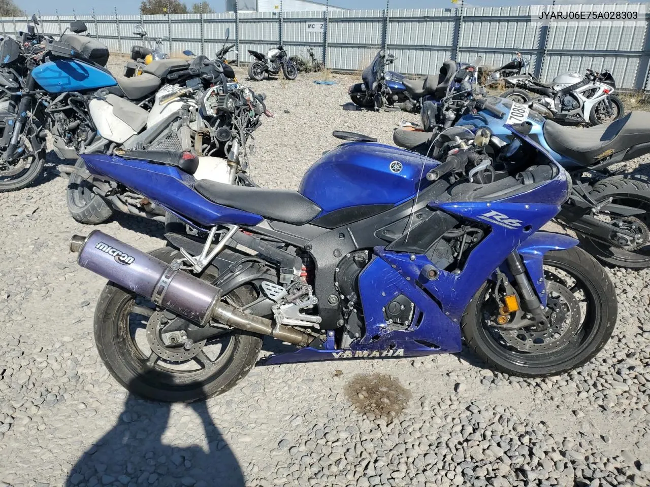 2005 Yamaha Yzfr6 L VIN: JYARJ06E75A028303 Lot: 75717004