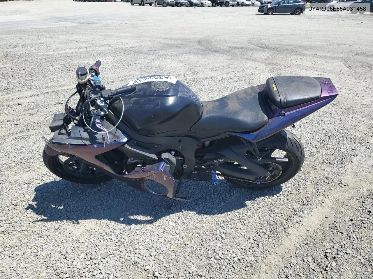 2006 Yamaha Yzfr6 L VIN: JYARJ06E56A031458 Lot: 65991024