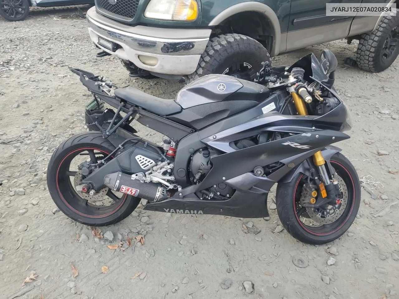 2007 Yamaha Yzfr6 L VIN: JYARJ12E07A020834 Lot: 79602004