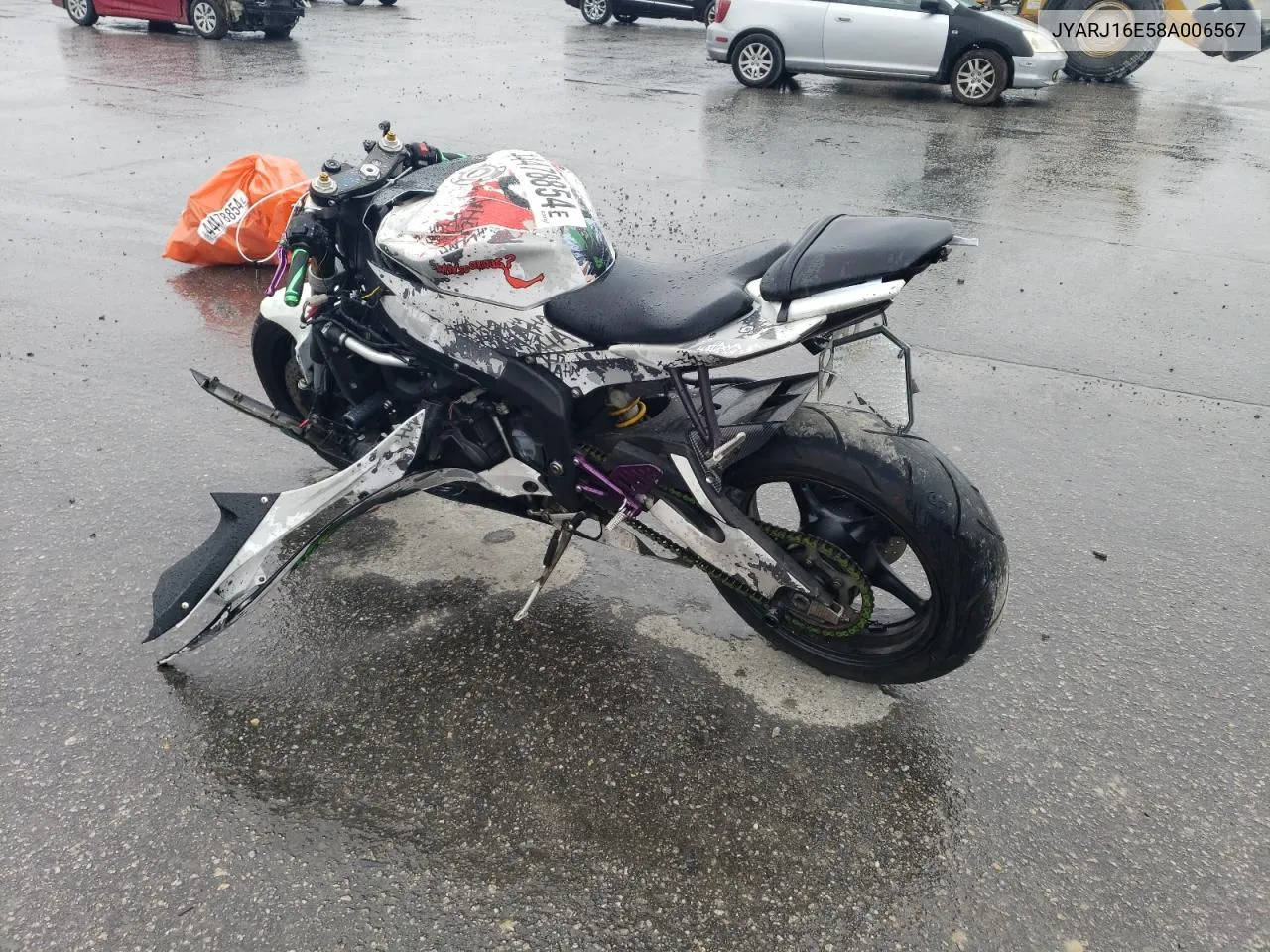 2008 Yamaha Yzfr6 VIN: JYARJ16E58A006567 Lot: 44478854