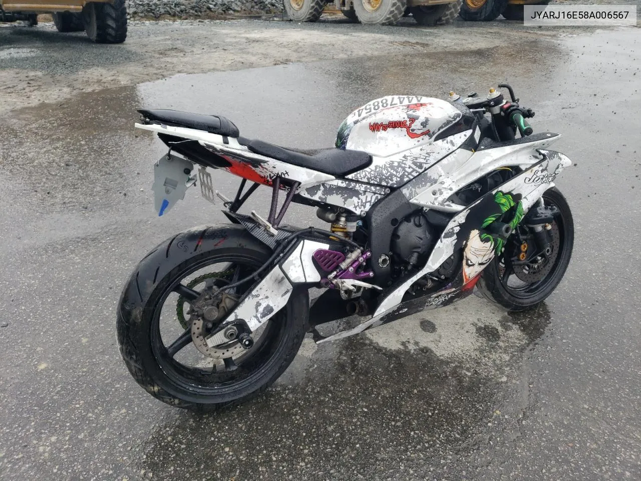 2008 Yamaha Yzfr6 VIN: JYARJ16E58A006567 Lot: 44478854