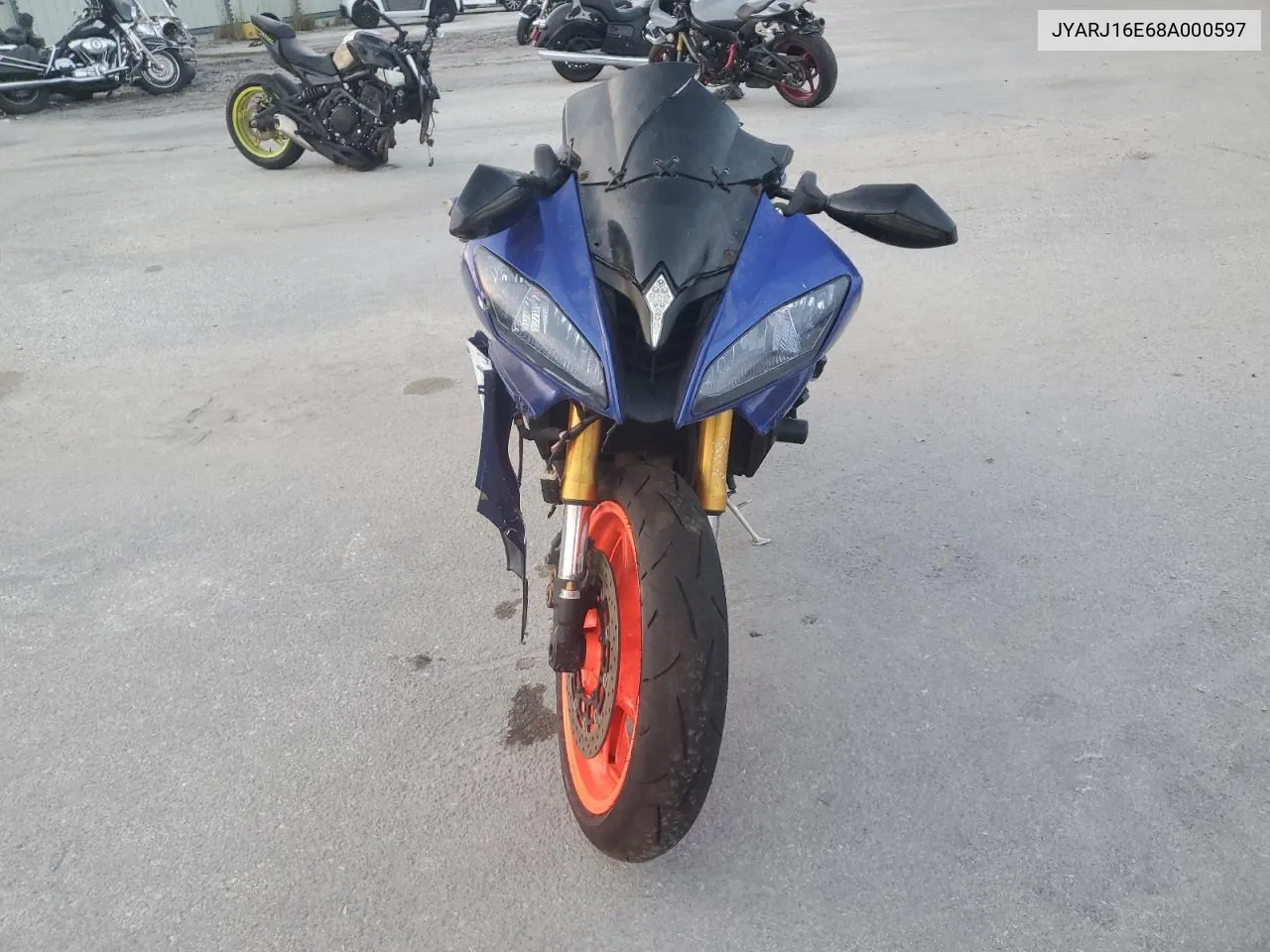 2008 Yamaha Yzfr6 VIN: JYARJ16E68A000597 Lot: 78098674