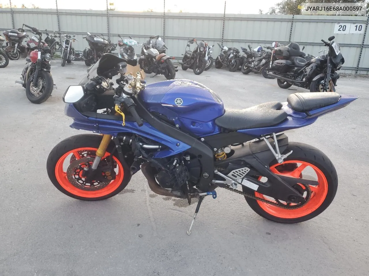 2008 Yamaha Yzfr6 VIN: JYARJ16E68A000597 Lot: 78098674