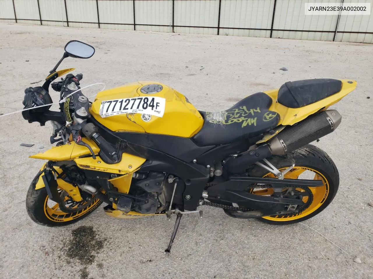 2009 Yamaha Yzfr1 VIN: JYARN23E39A002002 Lot: 77127784