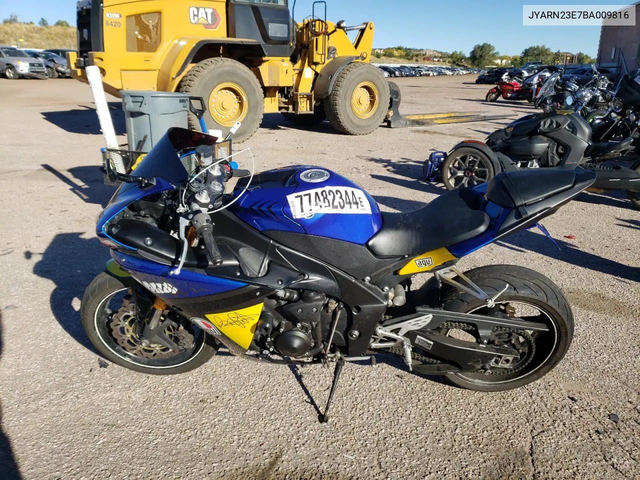 2011 Yamaha Yzfr1 VIN: JYARN23E7BA009816 Lot: 77482344