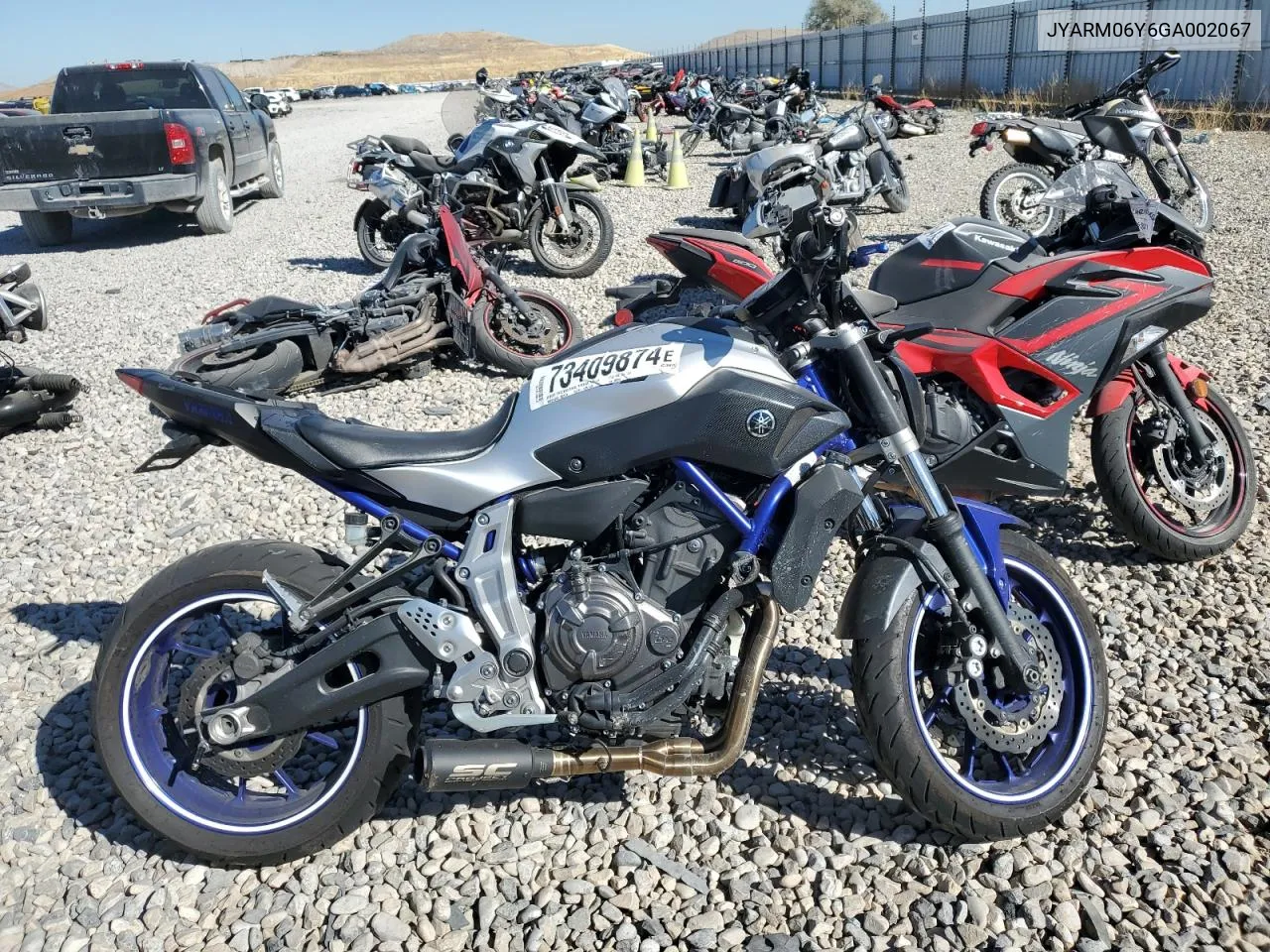 2016 Yamaha Fz07 C VIN: JYARM06Y6GA002067 Lot: 73409874