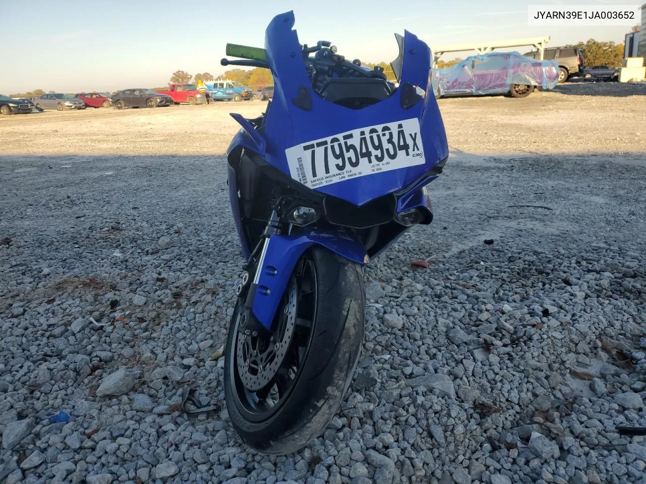 2018 Yamaha Yzfr1 VIN: JYARN39E1JA003652 Lot: 77954934