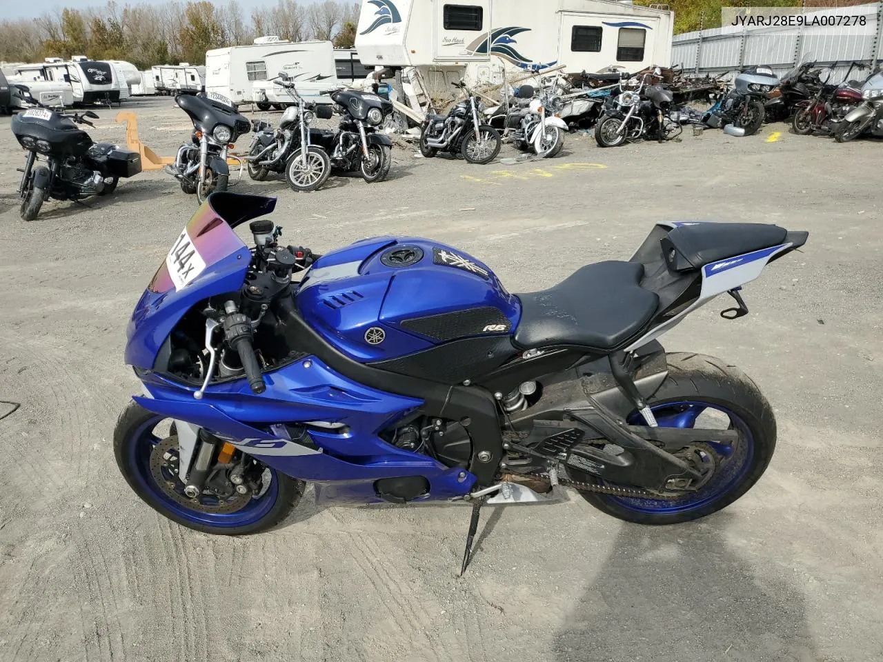 2020 Yamaha Yzfr6 VIN: JYARJ28E9LA007278 Lot: 77811144