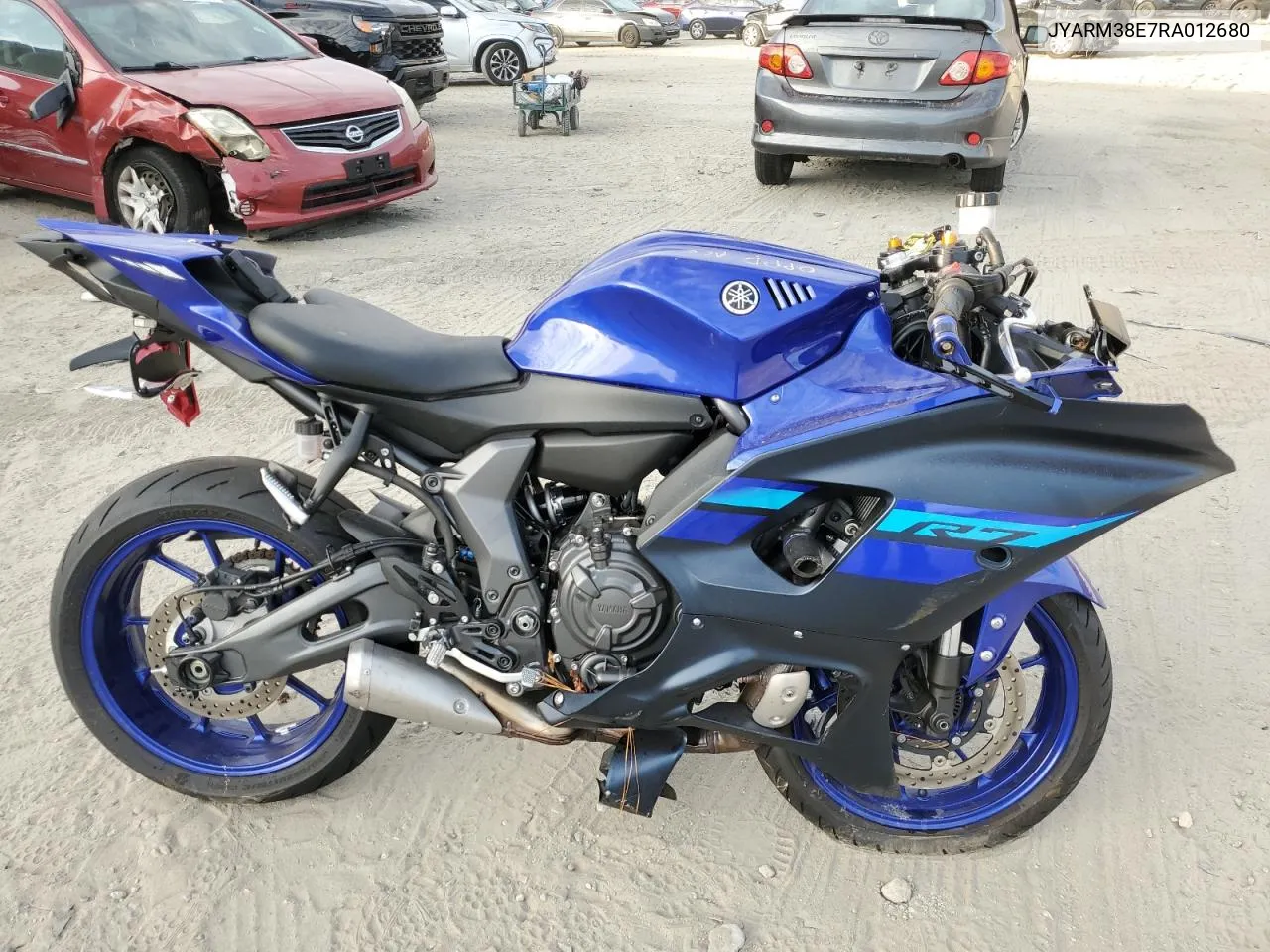 2024 Yamaha Yzfr7 VIN: JYARM38E7RA012680 Lot: 79922184