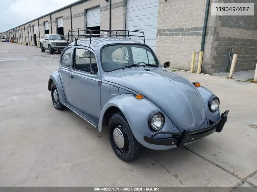 1969 Volkswagen Beetle 1.8T Classic VIN: 1190494687 Lot: 40219206