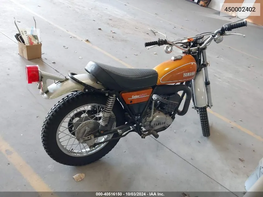 1974 Yamaha 250 VIN: 450002402 Lot: 40516150