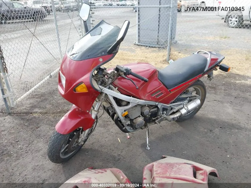 1985 Yamaha Fj1100 VIN: JYA47M001FA010345 Lot: 40332089