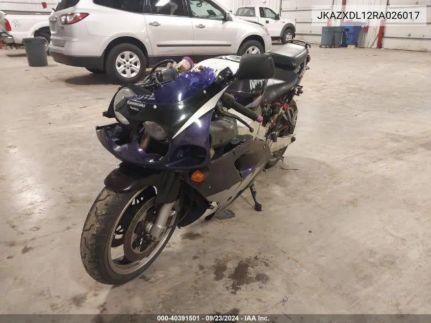 1994 Kawasaki Zx750 L VIN: JKAZXDL12RA026017 Lot: 40391501