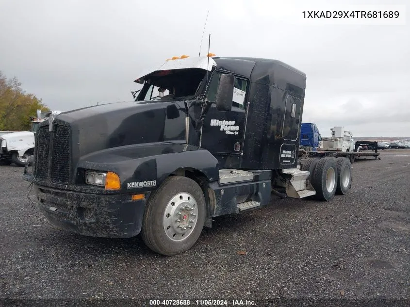 1996 Kenworth Construction T600 VIN: 1XKAD29X4TR681689 Lot: 40728688