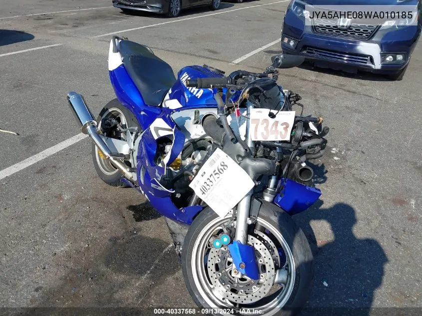 1998 Yamaha Yzf600R R VIN: JYA5AHE08WA010185 Lot: 40337568