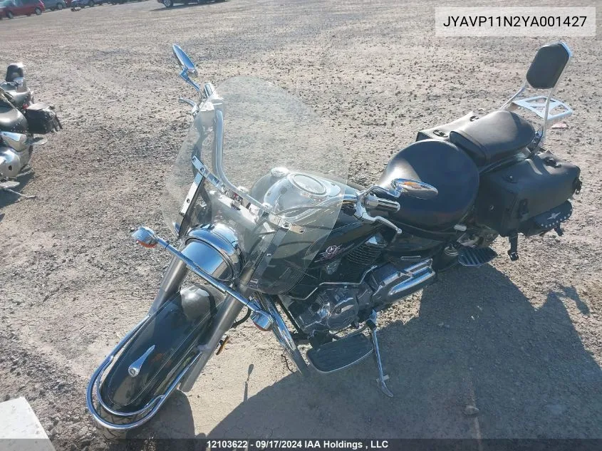 2000 Yamaha Xvs1100 M VIN: JYAVP11N2YA001427 Lot: 12103622