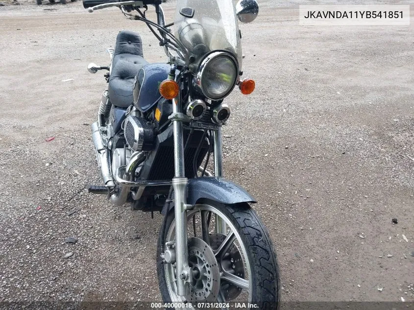 2000 Kawasaki Vn750 VIN: JKAVNDA11YB541851 Lot: 40000018