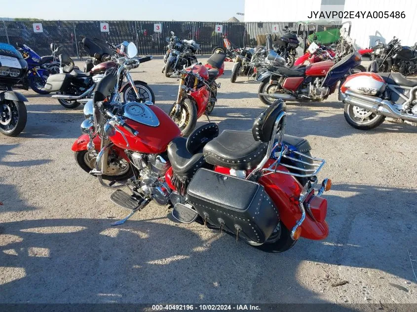 2000 Yamaha Xv1600 Al VIN: JYAVP02E4YA005486 Lot: 40492196