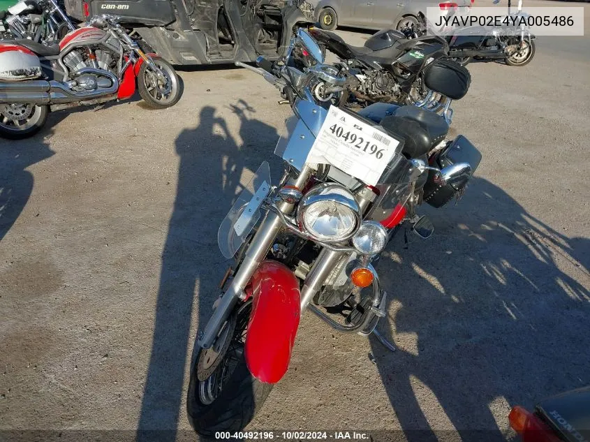 2000 Yamaha Xv1600 Al VIN: JYAVP02E4YA005486 Lot: 40492196