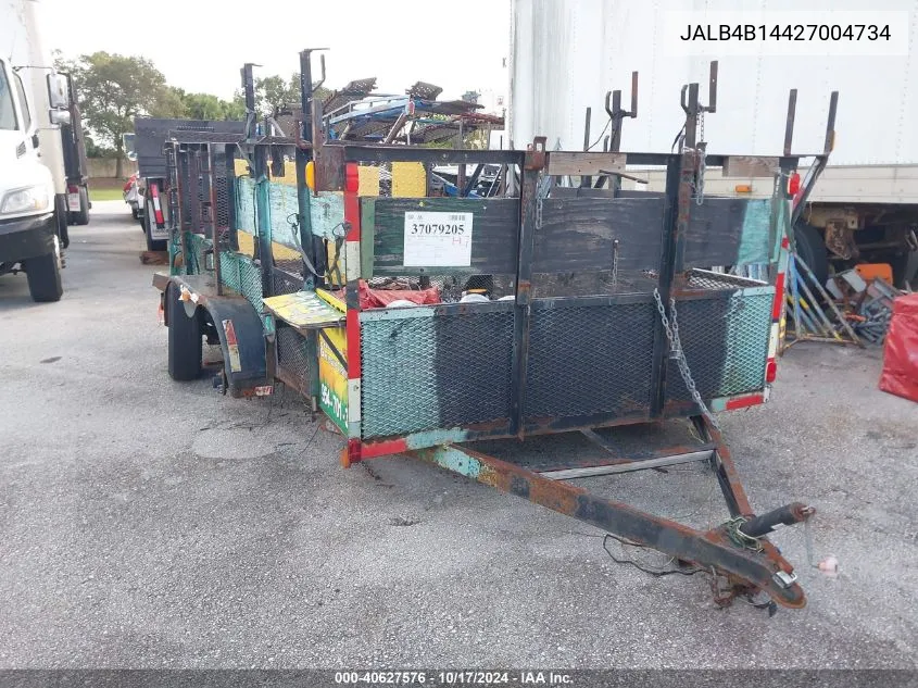 2000 Utility Landscape Trailer VIN: JALB4B14427004734 Lot: 40627576