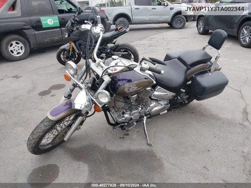 2001 Yamaha Xvs1100 VIN: JYAVP11Y31A002344 Lot: 40277826