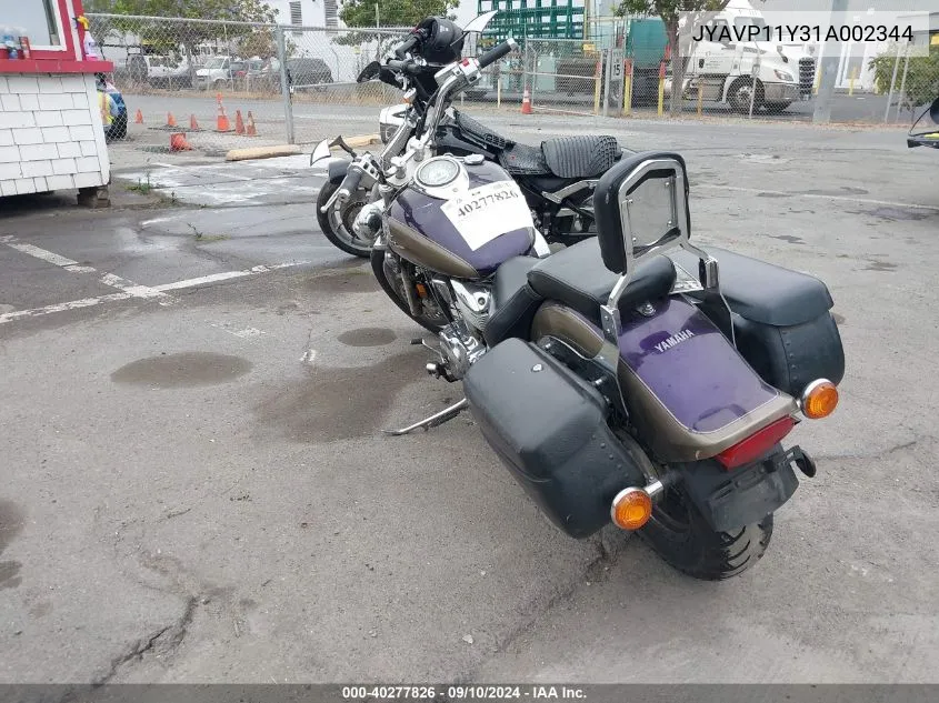 2001 Yamaha Xvs1100 VIN: JYAVP11Y31A002344 Lot: 40277826