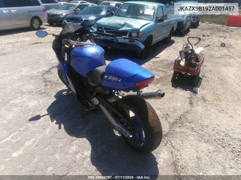 2002 Kawasaki Zx1200 B VIN: JKAZX9B192A001457 Lot: 39844297