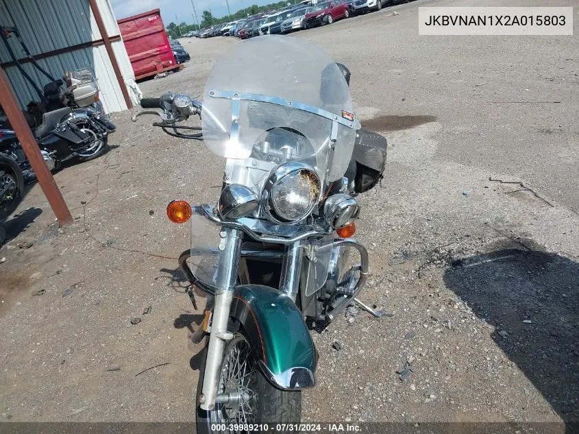 2002 Kawasaki Vn1500 N1 VIN: JKBVNAN1X2A015803 Lot: 39989210