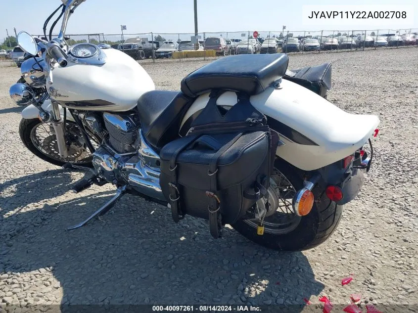 2002 Yamaha Xvs1100 A VIN: JYAVP11Y22A002708 Lot: 40097261