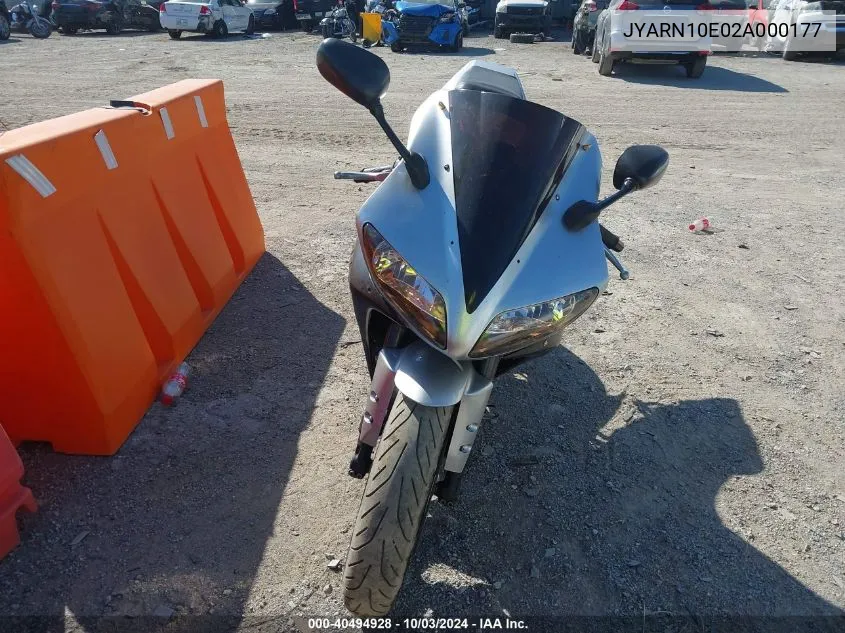 2002 Yamaha Yzfr1 VIN: JYARN10E02A000177 Lot: 40494928