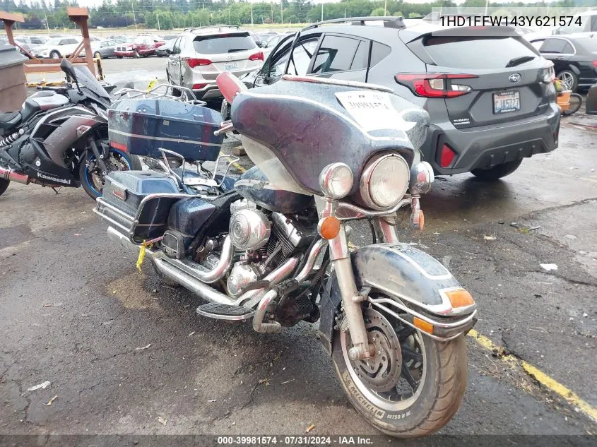 2003 Harley-Davidson Flhtci VIN: 1HD1FFW143Y621574 Lot: 39981574