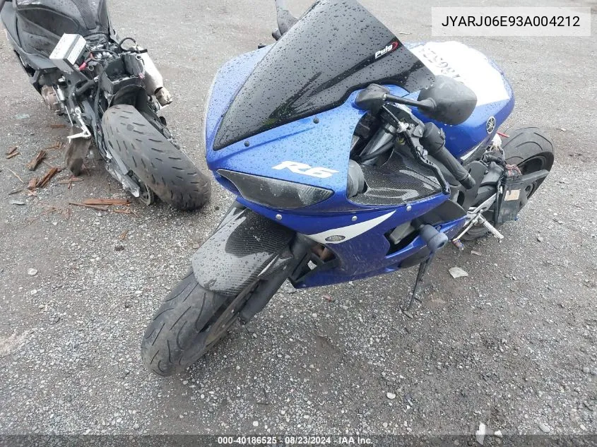 JYARJ06E93A004212 2003 Yamaha Yzfr6 L