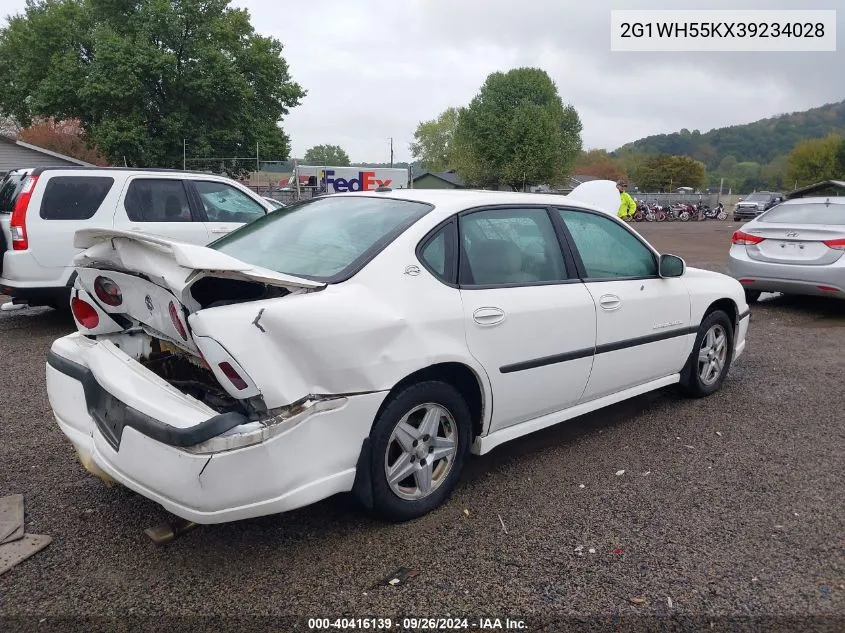 2003 Chevy Impala Ls VIN: 2G1WH55KX39234028 Lot: 40416139