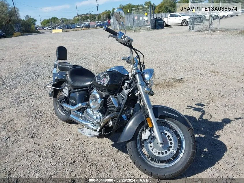 2003 Yamaha Xvs1100 A VIN: JYAVP11E13A038574 Lot: 40449080