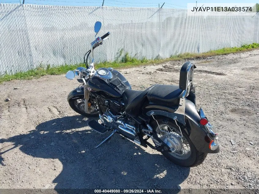 2003 Yamaha Xvs1100 A VIN: JYAVP11E13A038574 Lot: 40449080