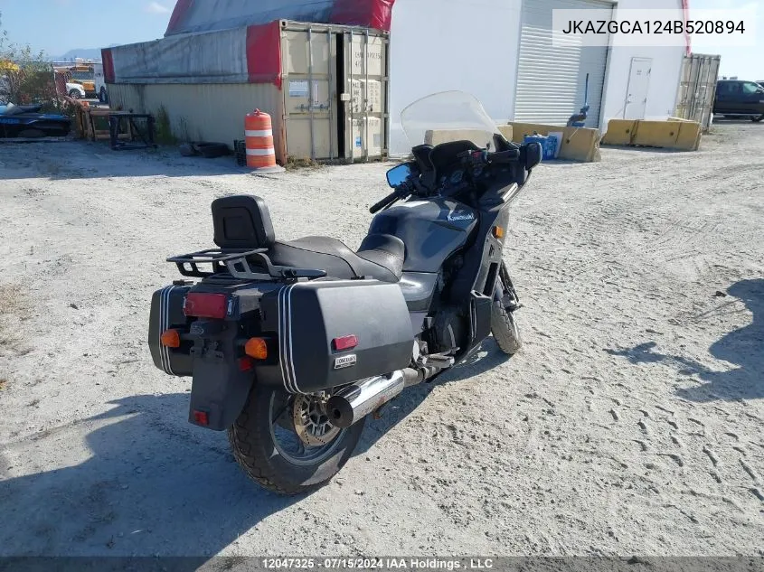 2004 Kawasaki Zg1000 VIN: JKAZGCA124B520894 Lot: 12047325