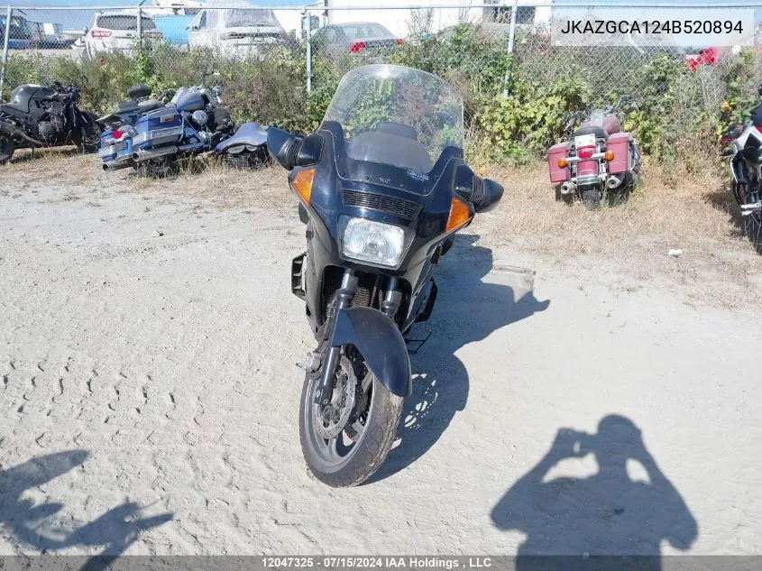 2004 Kawasaki Zg1000 VIN: JKAZGCA124B520894 Lot: 12047325